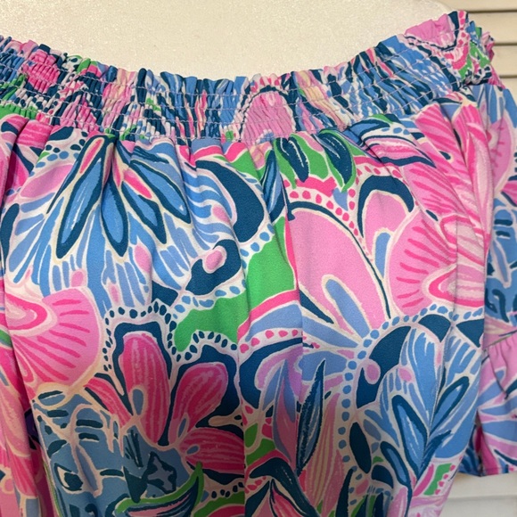 Lilly Pulitzer Asymmetrical Dress in Pink and Green Floral - Picture 5 of 16